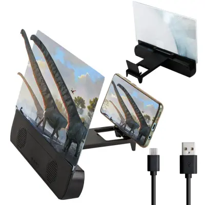 Zložljivo aku. povečevalno steklo 3x za mobilni telefon bluetooth zvočniki USB