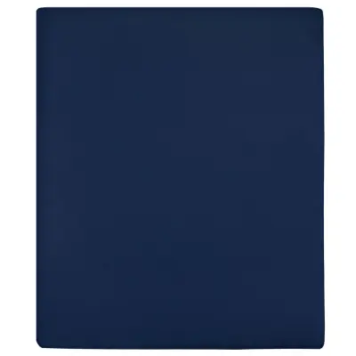 vidaXL Napenjalna rjuha 2 kosa mornarsko modra 180x200 cm bombaž