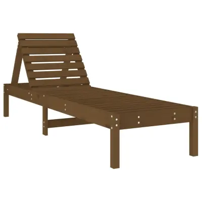 vidaXL Ležalnik medeno rjav 199,5x60x74 cm trdna borovina