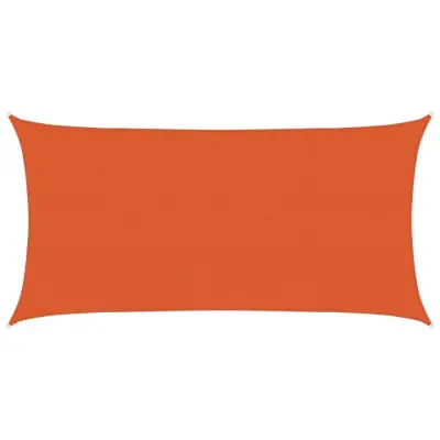vidaXL Senčno jadro 160 g/m² oranžno 2x3,5 m HDPE
