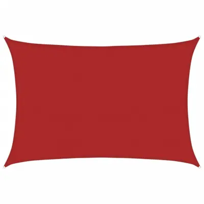 vidaXL Senčno jadro 160 g/m² rdeče 5x7 m HDPE