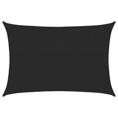 vidaXL Senčno jadro 160 g/m² črno 4x5 m HDPE