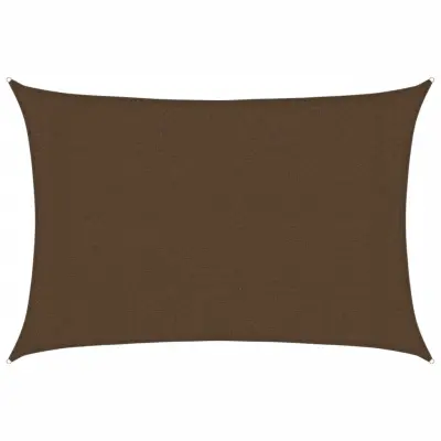 vidaXL Senčno jadro 160 g/m² rjavo 3x5 m HDPE