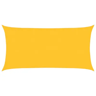 vidaXL Senčno jadro 160 g/m² rumeno 2,5x5 m HDPE