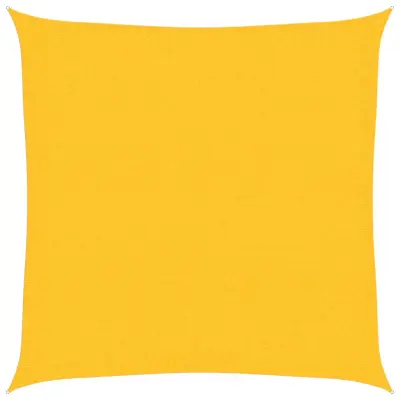 vidaXL Senčno jadro 160 g/m² rumeno 3x3 m HDPE