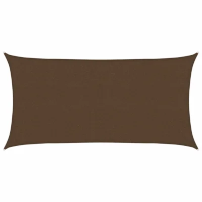 vidaXL Senčno jadro 160 g/m² rjavo 2,5x5 m HDPE