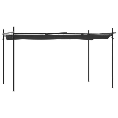 vidaXL Pergola s pomično streho antracitna 395x292x230 cm