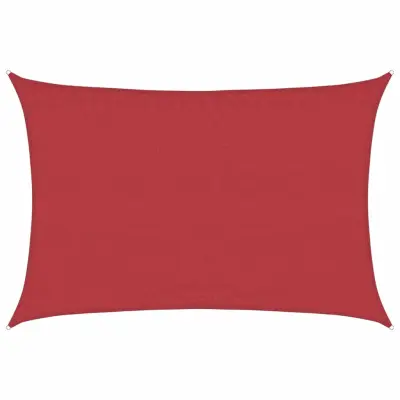 vidaXL Senčno jadro 160 g/m² rdeče 4x6 m HDPE