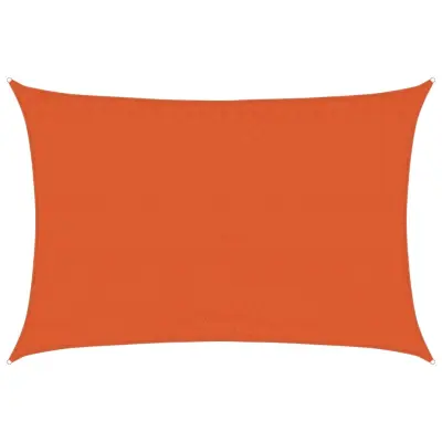 vidaXL Senčno jadro 160 g/m² oranžno 3,5x4,5 m HDPE