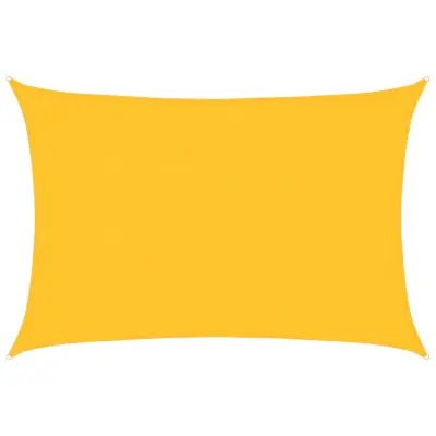 vidaXL Senčno jadro 160 g/m² rumeno 3x4,5 m HDPE
