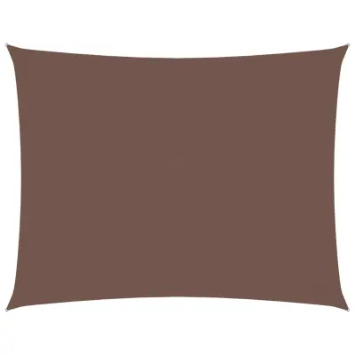 vidaXL Senčno jadro oksford blago pravokotno 4x6 m rjavo