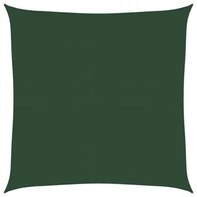 vidaXL Senčno jadro 160 g/m² temno zeleno 6x6 m HDPE
