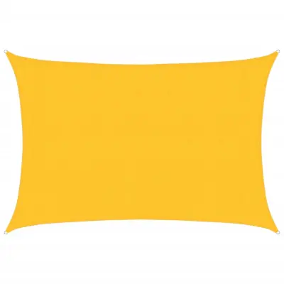 vidaXL Senčno jadro 160 g/m² rumeno 3x4 m HDPE