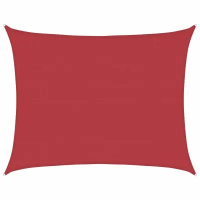 vidaXL Senčno jadro 160 g/m² rdeče 6x8 m HDPE