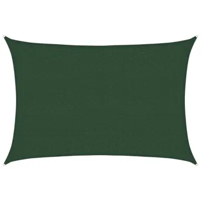 vidaXL Senčno jadro 160 g/m² temno zeleno 2,5x3,5 m HDPE