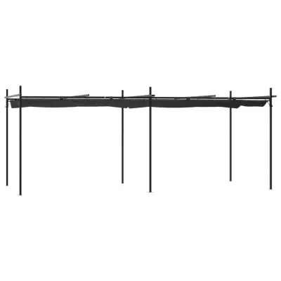 vidaXL Pergola s pomično streho antracitna 589x292x230 cm