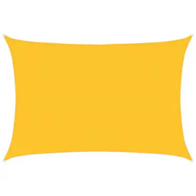 vidaXL Senčno jadro 160 g/m² rumeno 3x5 m HDPE