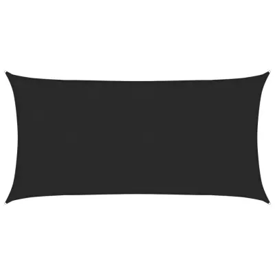 vidaXL Senčno jadro 160 g/m² črno 2,5x5 m HDPE