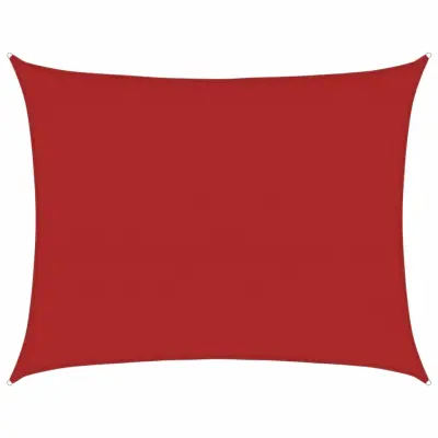 vidaXL Senčno jadro 160 g/m² rdeče 6x7 m HDPE