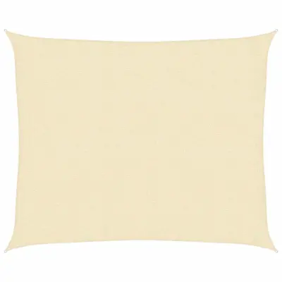 vidaXL Senčno jadro 160 g/m² krem 2,5x3 m HDPE