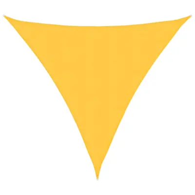 vidaXL Senčno jadro oksford blago trikotno 3,6x3,6x3,6 m rumeno