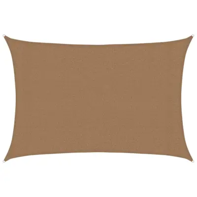 vidaXL Senčno jadro 160 g/m² taupe 3x4,5 m HDPE