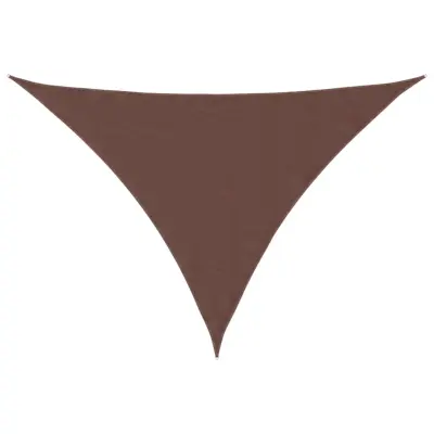 vidaXL Senčno jadro oksford blago trikotno 2,5x2,5x3,5 m rjavo
