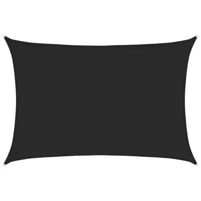 vidaXL Senčno jadro 160 g/m² črno 5x6 m HDPE