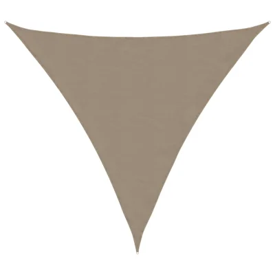 vidaXL Senčno jadro oksford blago trikotno 5x5x5 m taupe