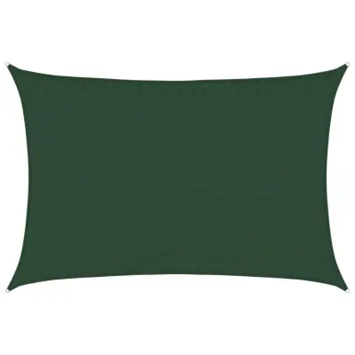 vidaXL Senčno jadro 160 g/m² temno zeleno 3,5x5 m HDPE