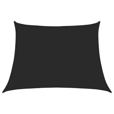 vidaXL Senčno jadro 160 g/m² črno 4/5x3 m HDPE