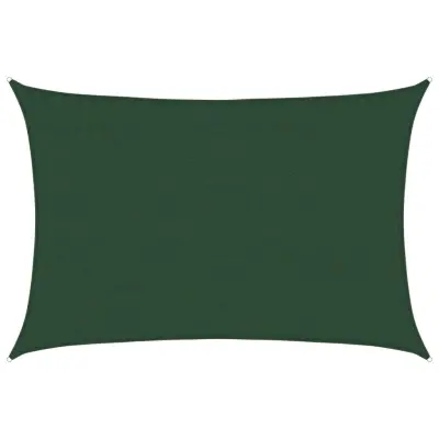 vidaXL Senčno jadro 160 g/m² temno zeleno 4x5 m HDPE