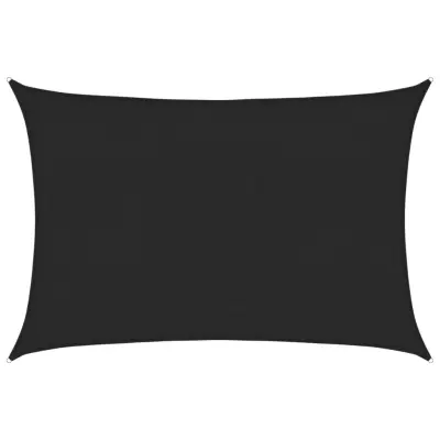 vidaXL Senčno jadro 160 g/m² črno 2x2,5 m HDPE