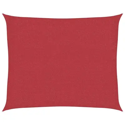 vidaXL Senčno jadro 160 g/m² rdeče 2,5x3 m HDPE