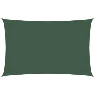 vidaXL Senčno jadro oksford blago pravokotno 2x5 m temno zeleno