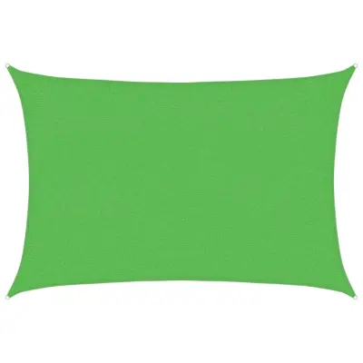 vidaXL Senčno jadro 160 g/m² svetlo zeleno 2x2,5 m HDPE