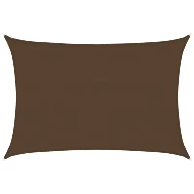 vidaXL Senčno jadro 160 g/m² rjavo 4x6 m HDPE