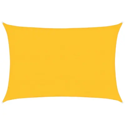 vidaXL Senčno jadro 160 g/m² rumeno 2,5x3,5 m HDPE