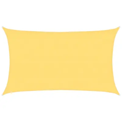 vidaXL Senčno jadro 160 g/m² bež 5x8 m HDPE