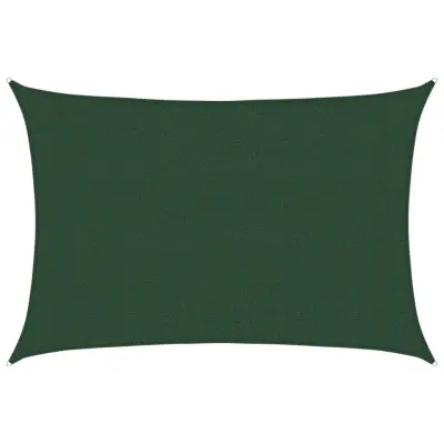 vidaXL Senčno jadro 160 g/m² temno zeleno 3x4 m HDPE