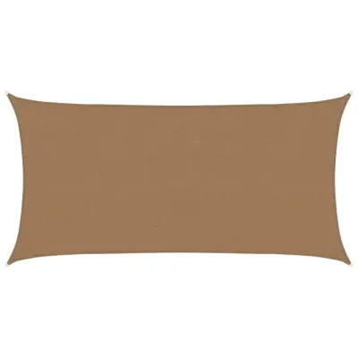 vidaXL Senčno jadro 160 g/m² taupe 2x3,5 m HDPE