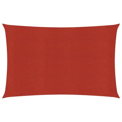 vidaXL Senčno jadro 160 g/m² rdeče 2,5x4,5 m HDPE
