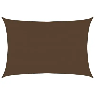 vidaXL Senčno jadro 160 g/m² rjavo 5x7 m HDPE