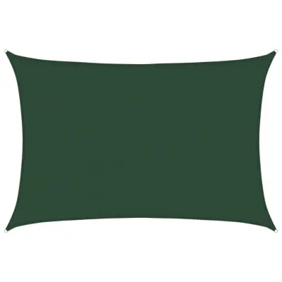 vidaXL Senčno jadro 160 g/m² temno zeleno 5x7 m HDPE