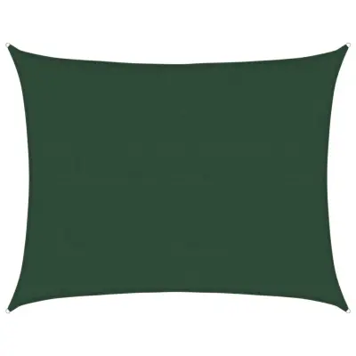 vidaXL Senčno jadro 160 g/m² temno zeleno 6x7 m HDPE