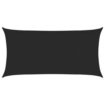 vidaXL Senčno jadro 160 g/m² črno 4x7 m HDPE