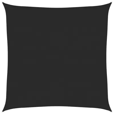 vidaXL Senčno jadro 160 g/m² črno 6x6 m HDPE