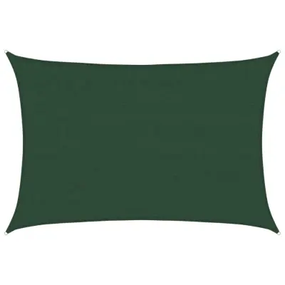 vidaXL Senčno jadro 160 g/m² temno zeleno 4x6 m HDPE