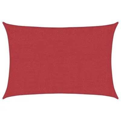 vidaXL Senčno jadro 160 g/m² rdeče 3x4 m HDPE