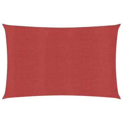vidaXL Senčno jadro 160 g/m² rdeče 2,5x5 m HDPE